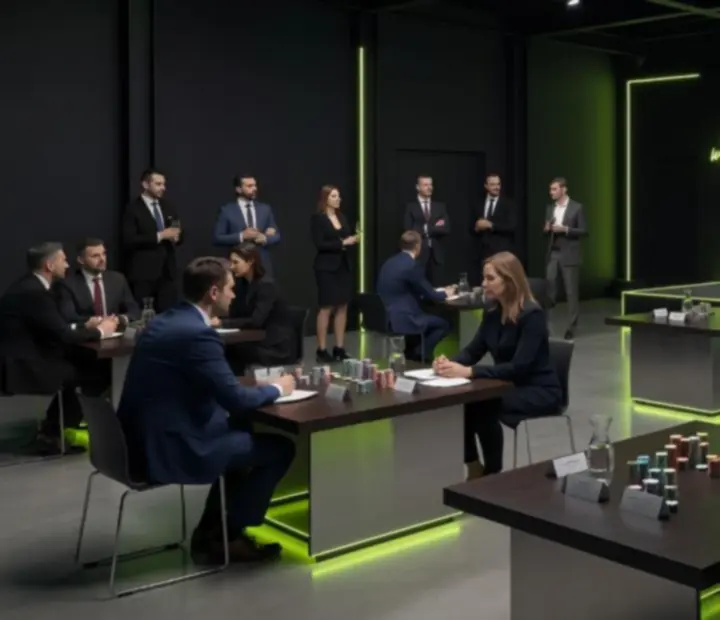 Ekskluzywne wydarzenie firmowe Velokragosta w ciemnej, neonowej oprawie